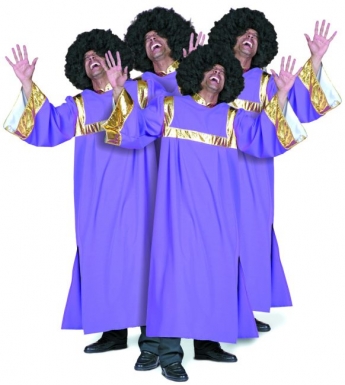 Afro XXL Gospelsnger Gewand Herrenkostm Fastnacht