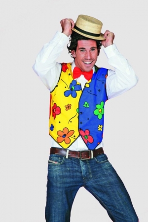 Clownweste XXL Blumenweste Faschingsweste Herrenweste geblmt