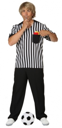 Fuball XXL Schiedsrichter Herrenkostm Faschingskostm