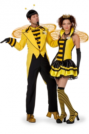 Karnevalsfrack Jacke Bienenknig XXL Faschingsfrack bergre Hummel