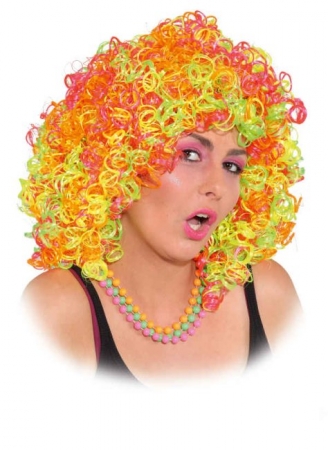 Krause Neonpercke 80er Jahre Partypercke Pop Schlagerpercke Lockenpercke