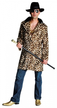 Leopardenmantel Lude Partymann Proll Macho 70er 80er Jahre Mister Cool