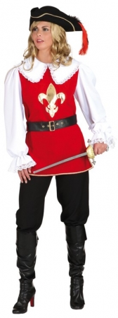 Musketier Dame XXL Oberteil Faschingskostm Mittelalter Damenkostm