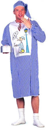 Nachthemd XXL Herrenkostm Pyjamaparty Schlafmtze bergre