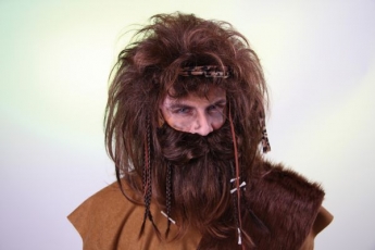 Neandertaler Percke und Steinzeit Bart Urmensch Zubehr Hhlenbewohner