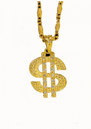 Proll Macho Kette Hip Hop Dollarzeichen Karneval Party
