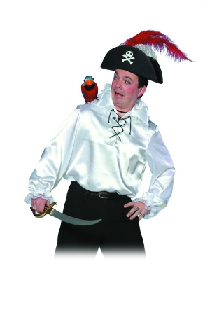 Satinhemd bergre XXL Herrenhemd Piratenhemd Kostmhemd