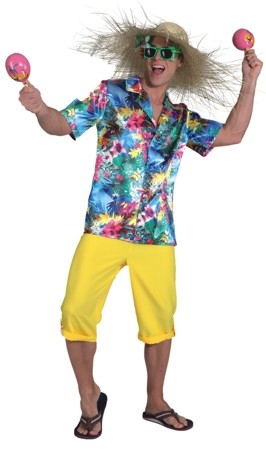 Strandoutfit XXL Hawaiikostm Strandparty Sommerfest Tequila