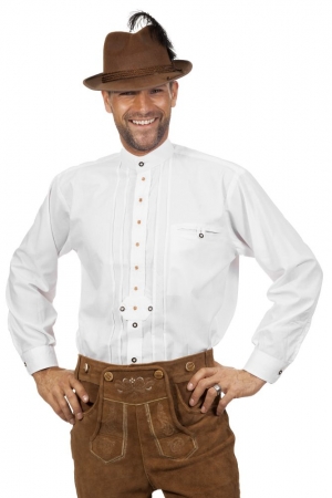 Trachtenhemd wei Trachtenmode Herrentrachtenhemd auch bergre