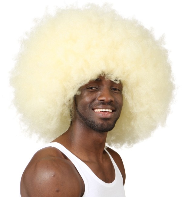 Blonde Afroperücke Superafro Jimmy Kostümperücke Faschingsperücke