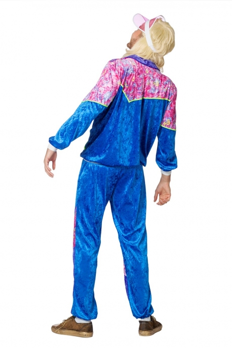 Set 80er Jahre Bunter Reflektierender Trainingsanzug - Gr. S Bis 2XL - Mit Brill